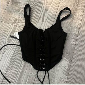 White Fox Boutique Lace-Up Corset top